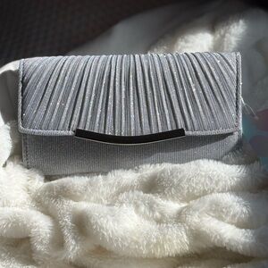Elegant Silver Clutch Bag